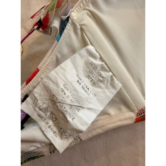 PatBO Zamia floral print bikini top size medium - Picture 5 of 6